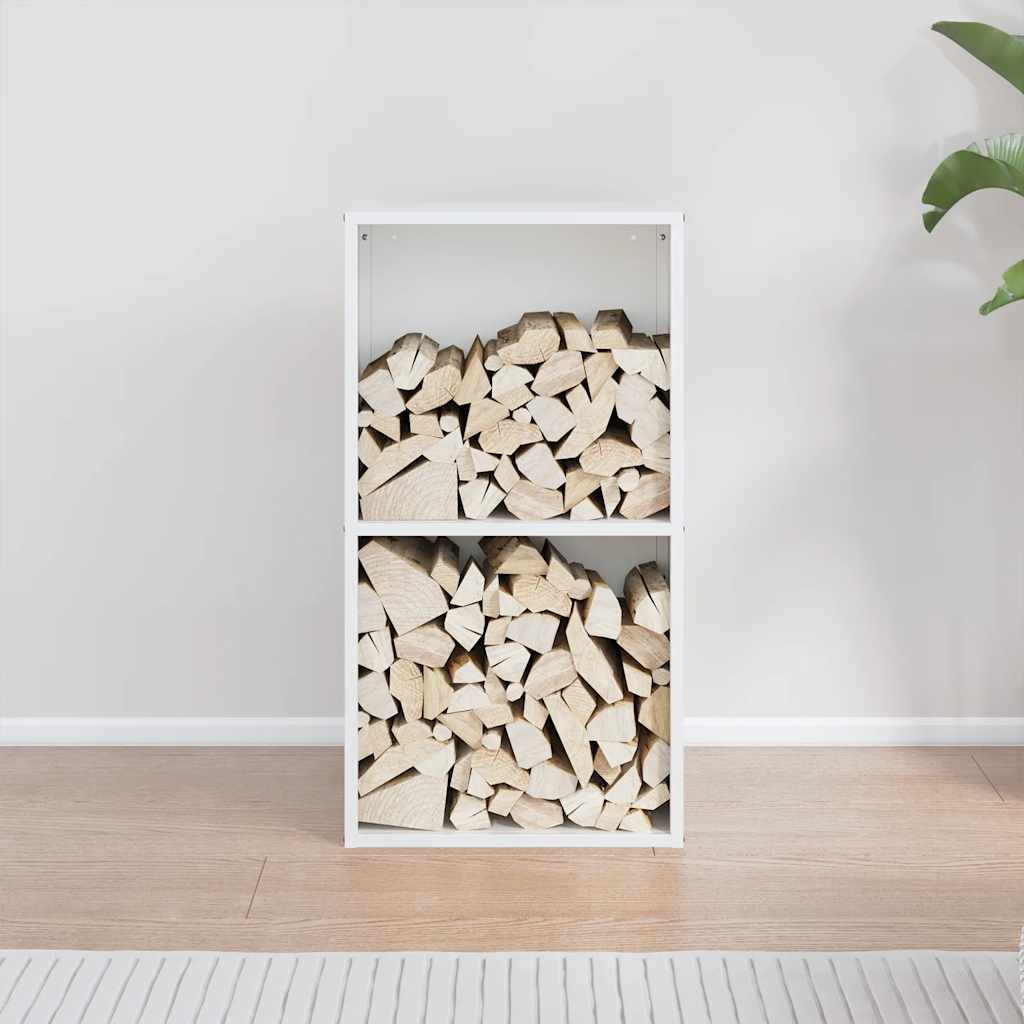 Firewood Rack White 40x30x75 cm Cold-rolled steel