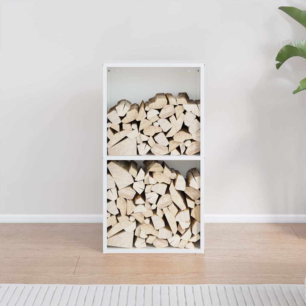 Firewood Rack White 40x30x75 cm Cold-rolled steel
