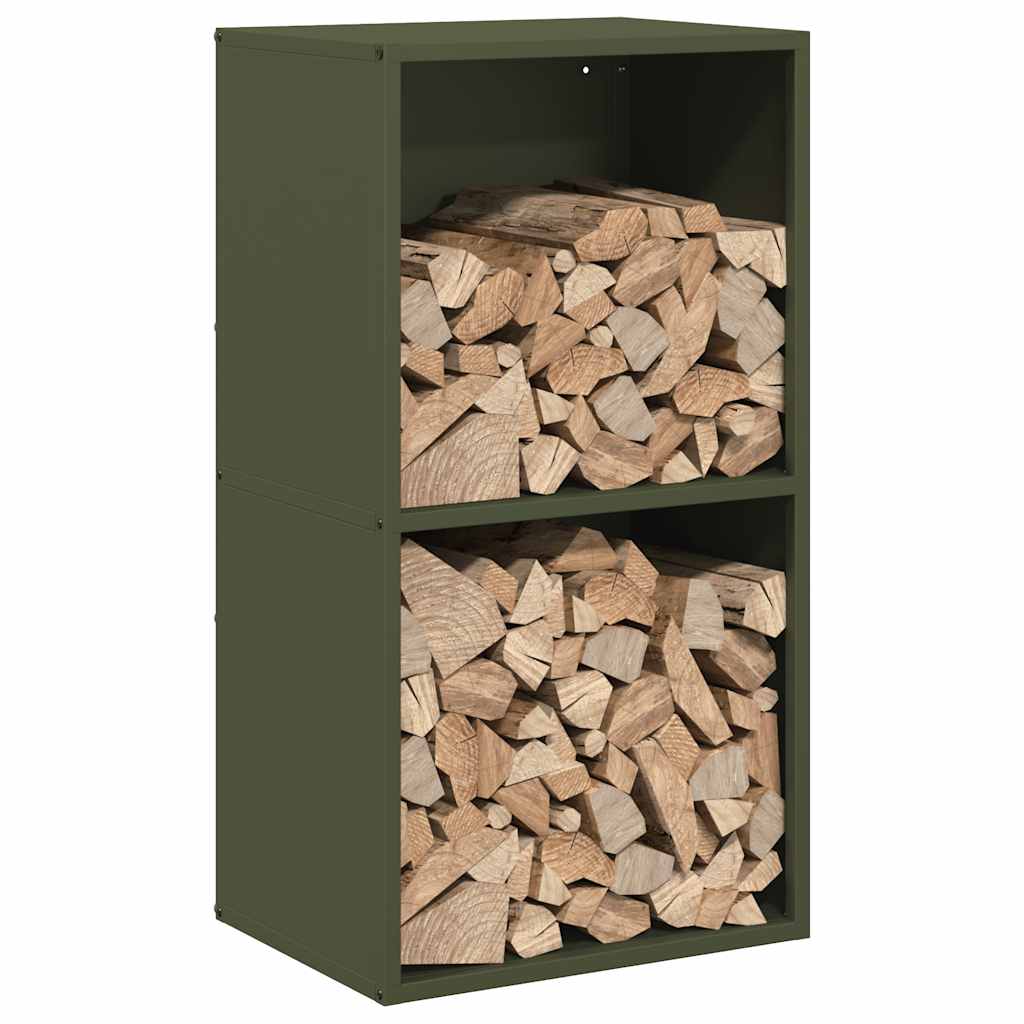 Firewood Rack Olive Green 40x30x75 cm Cold-rolled steel