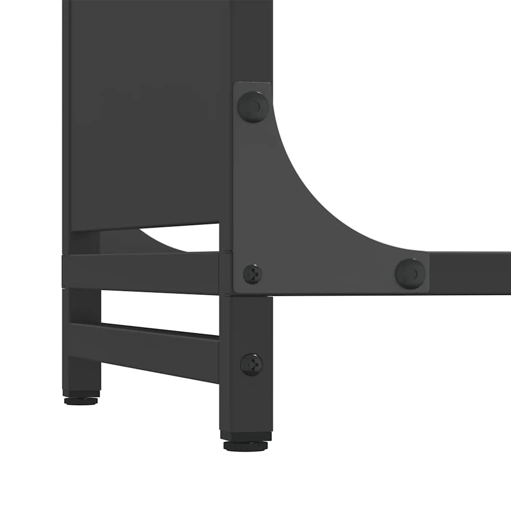 Firewood Rack Black 60x28x65 cm Cold-rolled steel