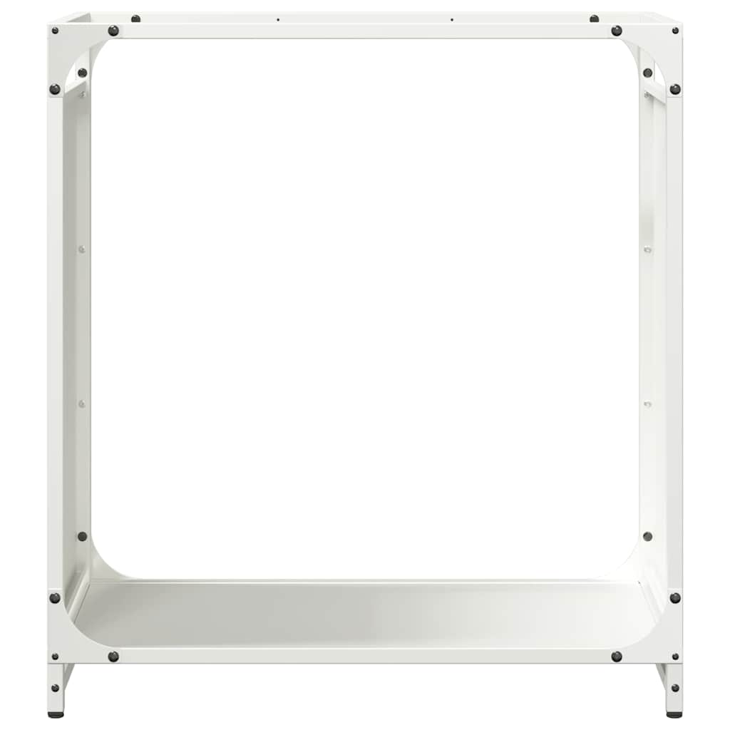 Firewood Rack White 60x28x65 cm Cold-rolled steel