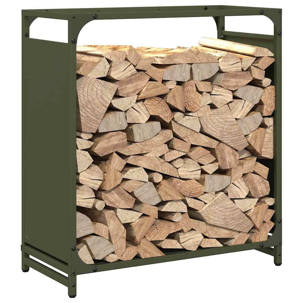 Firewood Rack Olive Green 60x28x65 cm Cold-rolled steel