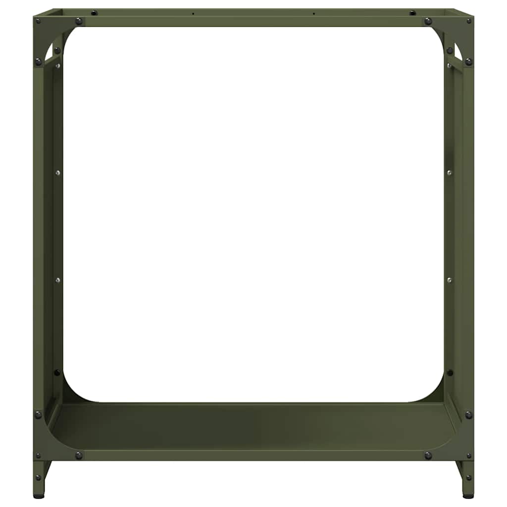 Firewood Rack Olive Green 60x28x65 cm Cold-rolled steel
