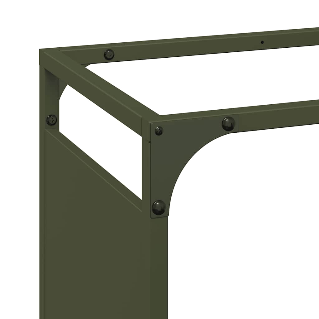 Firewood Rack Olive Green 60x28x65 cm Cold-rolled steel