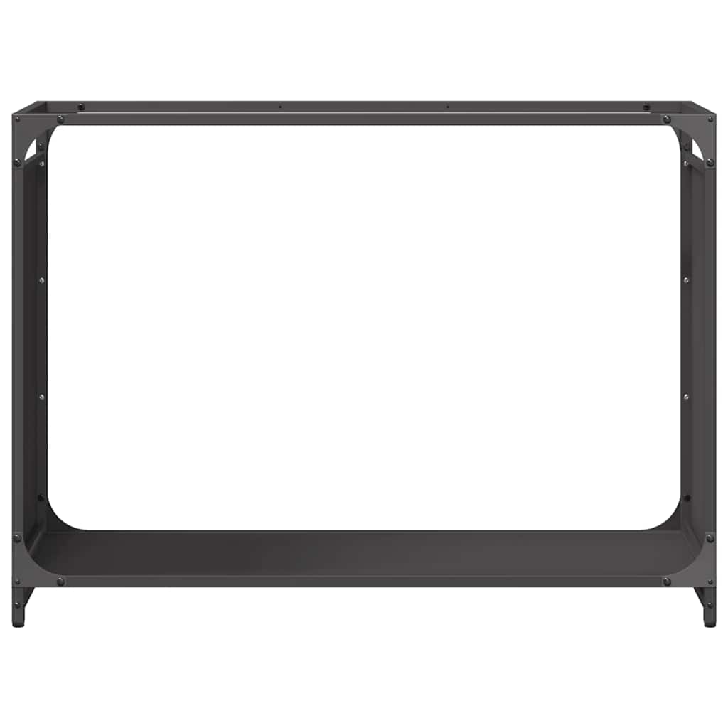 Firewood Rack Black 90x28x65 cm Cold-rolled steel