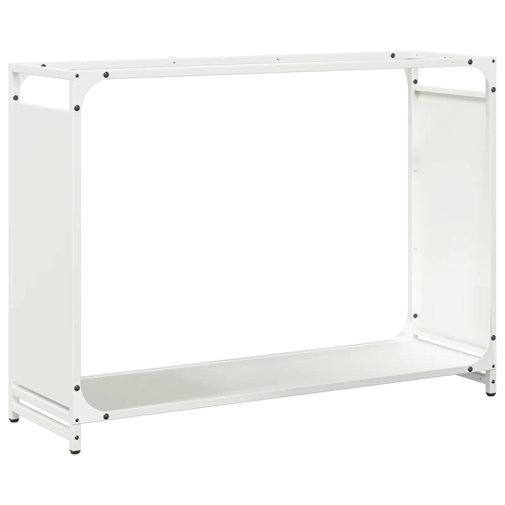 Firewood Rack White 90x28x65 cm Cold-rolled steel