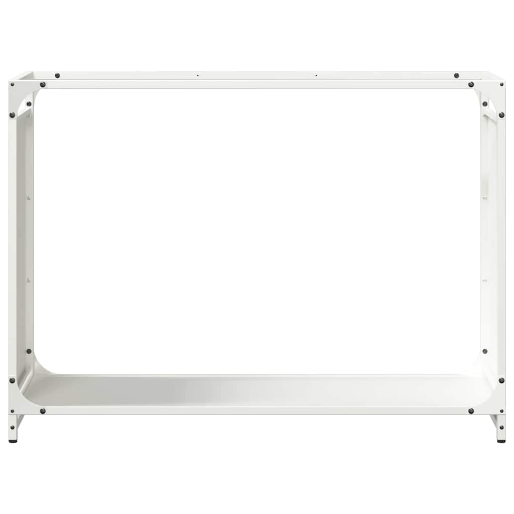 Firewood Rack White 90x28x65 cm Cold-rolled steel