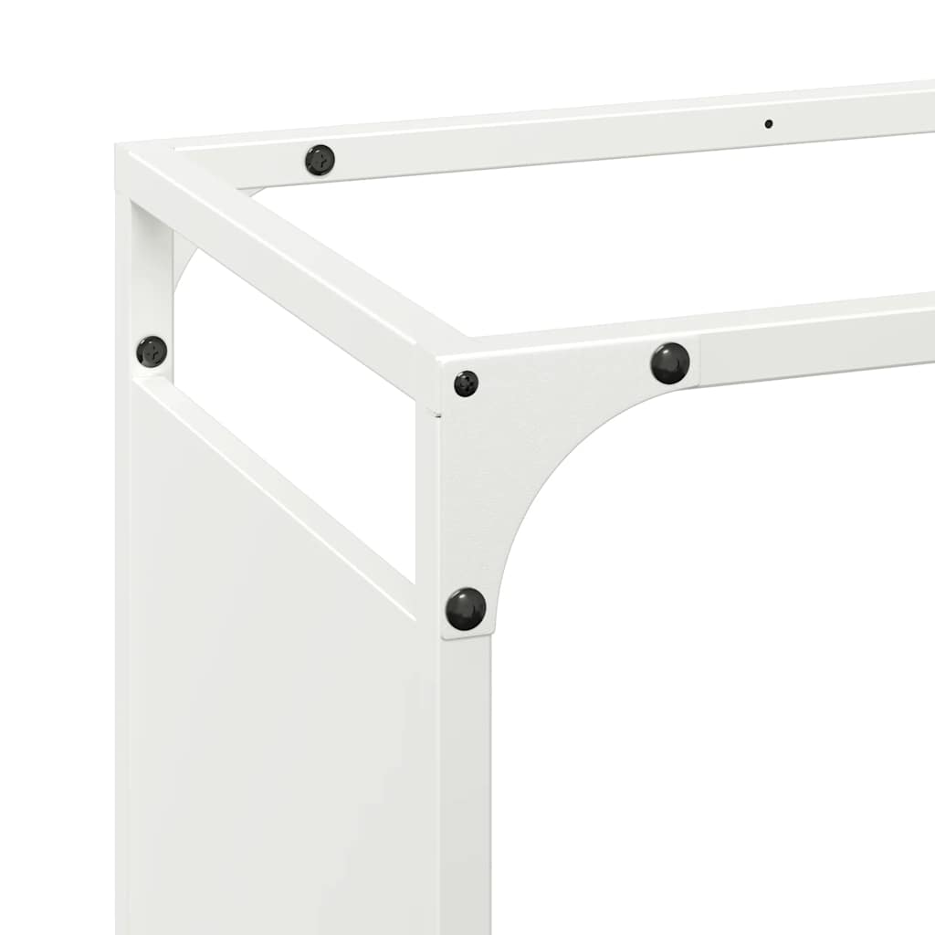 Firewood Rack White 90x28x65 cm Cold-rolled steel