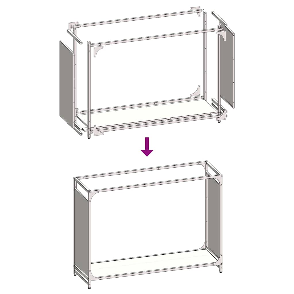 Firewood Rack Anthracite 90x28x65 cm Cold-rolled steel
