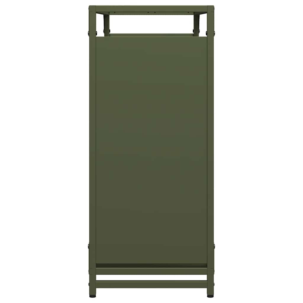 Firewood Rack Olive Green 90x28x65 cm Cold-rolled steel