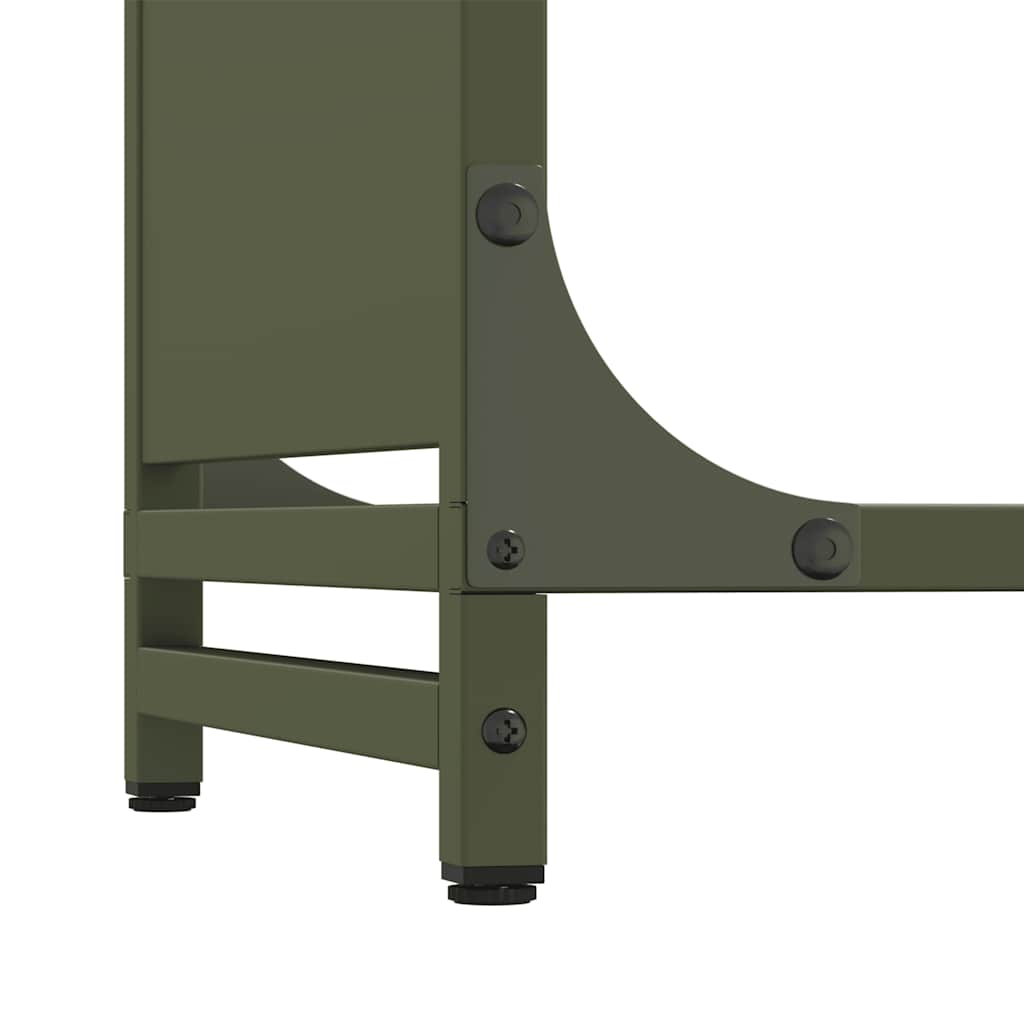 Firewood Rack Olive Green 90x28x65 cm Cold-rolled steel