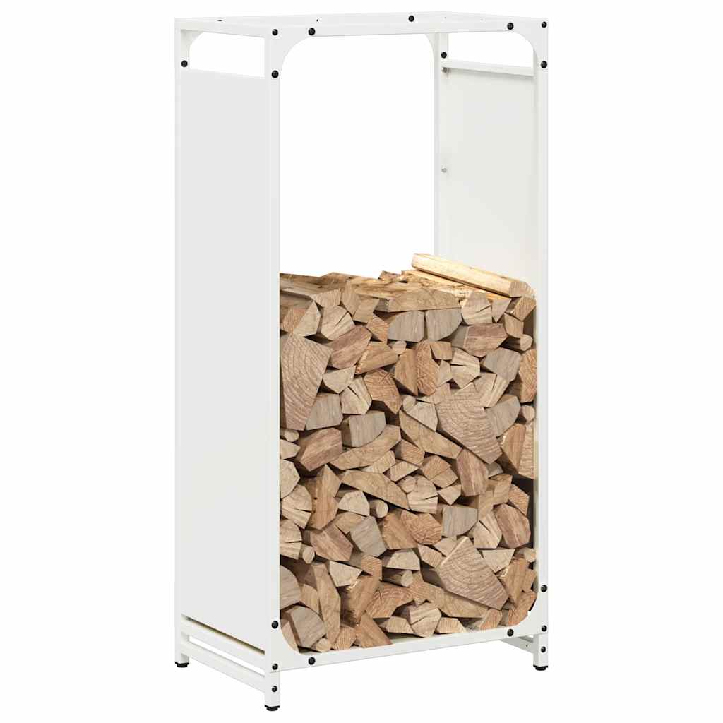 Firewood Rack White 44x28x90 cm Cold-rolled steel