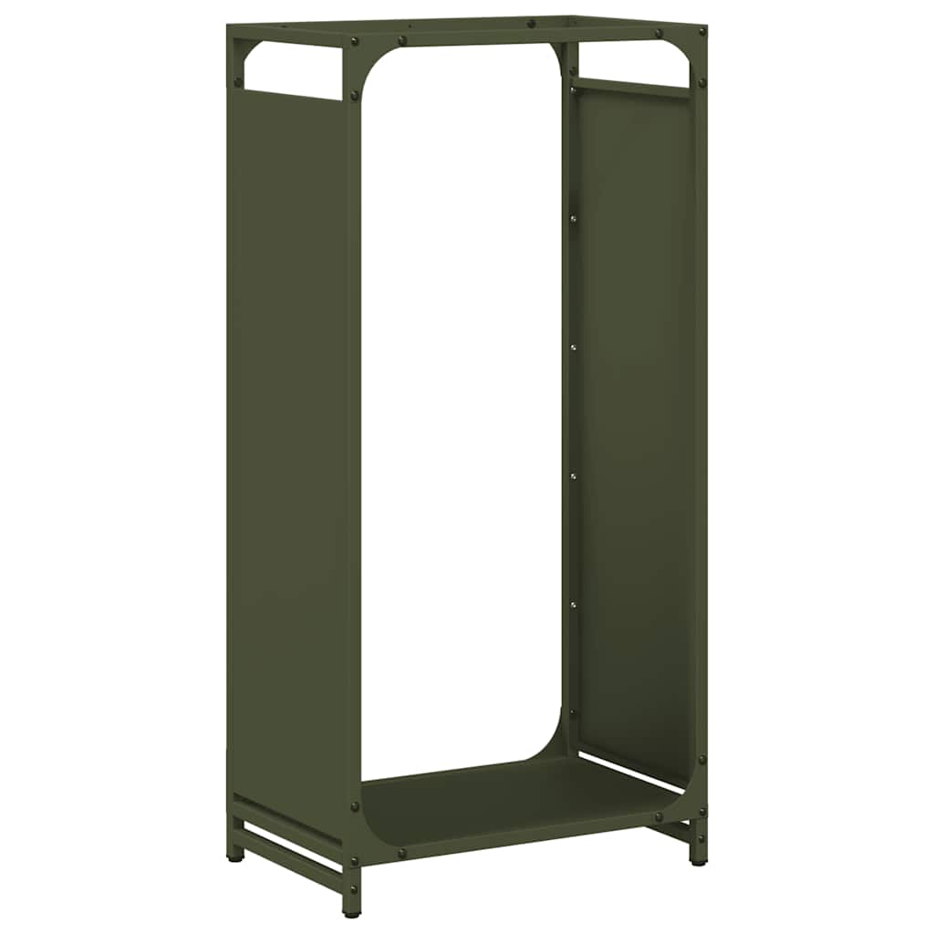 Firewood Rack Olive Green 44x28x90 cm Cold-rolled steel