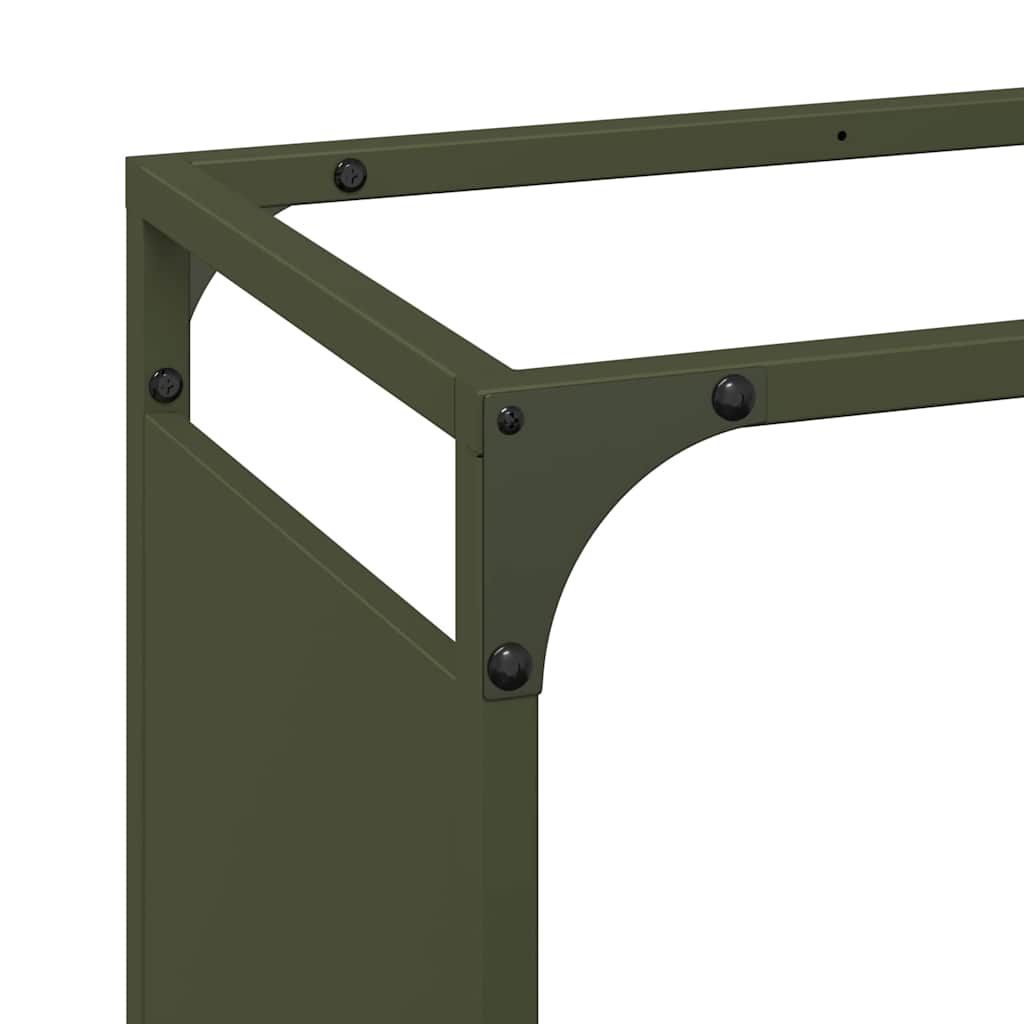 Firewood Rack Olive Green 44x28x90 cm Cold-rolled steel