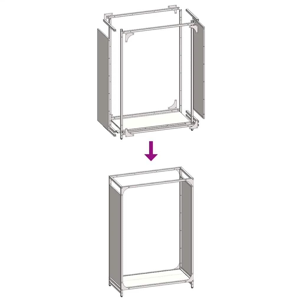 Firewood Rack Anthracite 60x28x90 cm Cold-rolled steel
