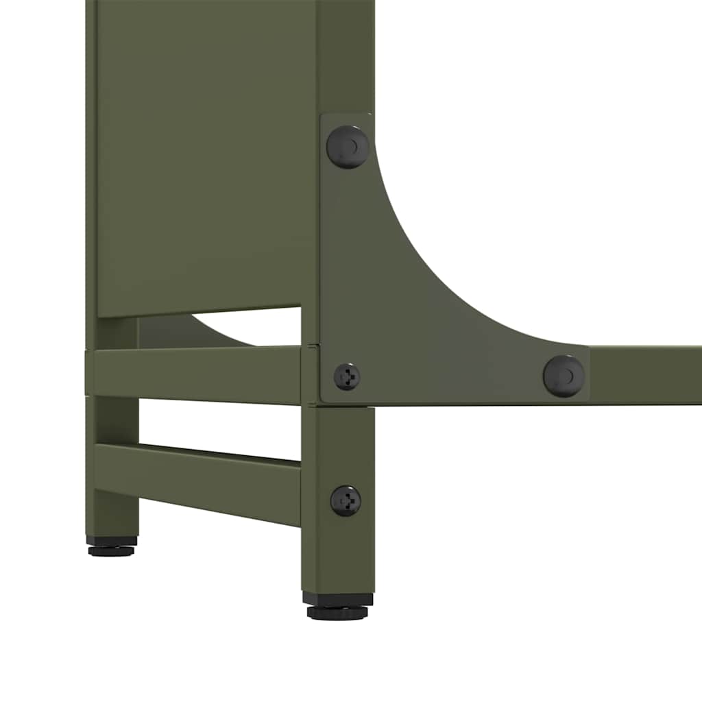 Firewood Rack Olive Green 60x28x90 cm Cold-rolled steel