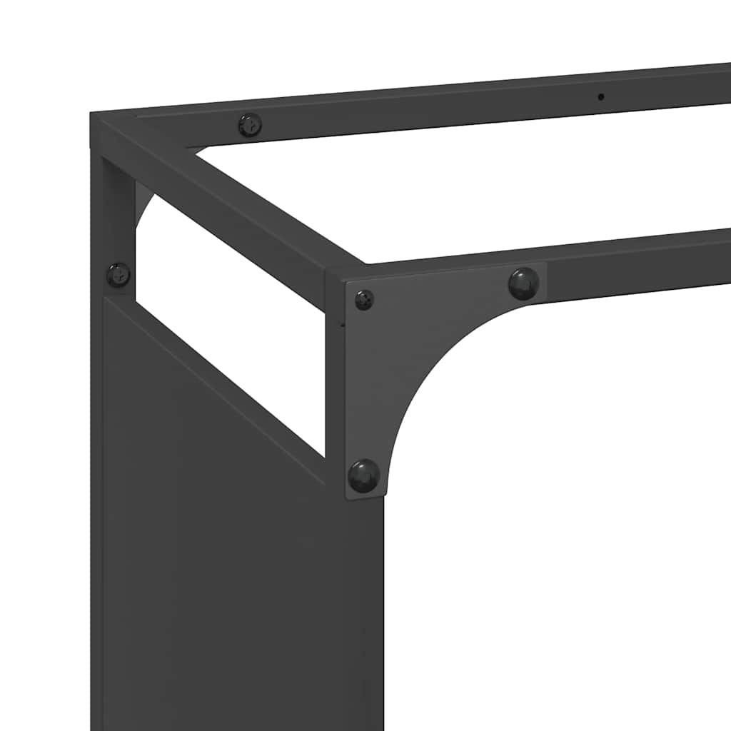 Firewood Rack Black 90x28x90 cm Cold-rolled steel