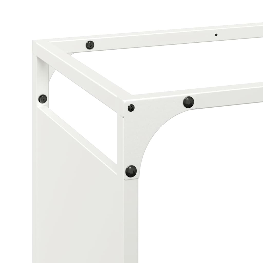 Firewood Rack White 90x28x90 cm Cold-rolled steel