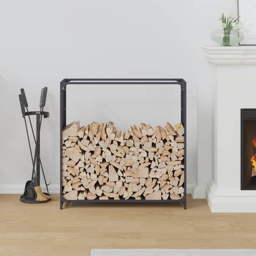 Firewood Rack Anthracite 90x28x90 cm Cold-rolled steel