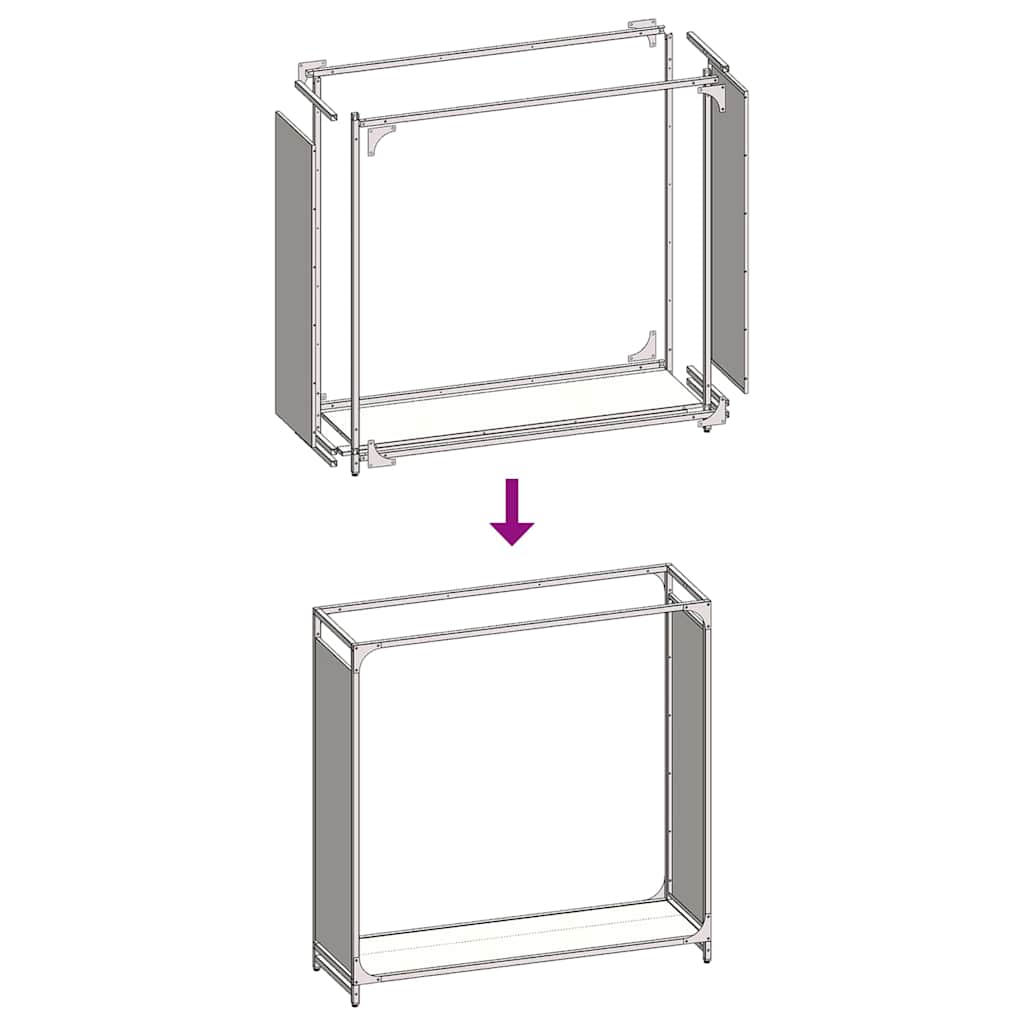 Firewood Rack Anthracite 90x28x90 cm Cold-rolled steel