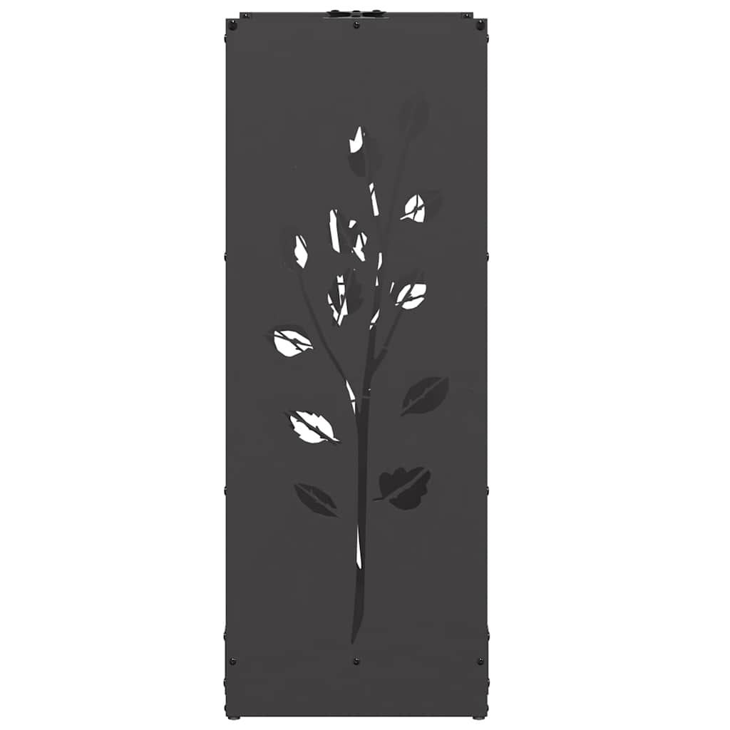 Firewood Rack Black 40x30x80 cm Cold-rolled steel