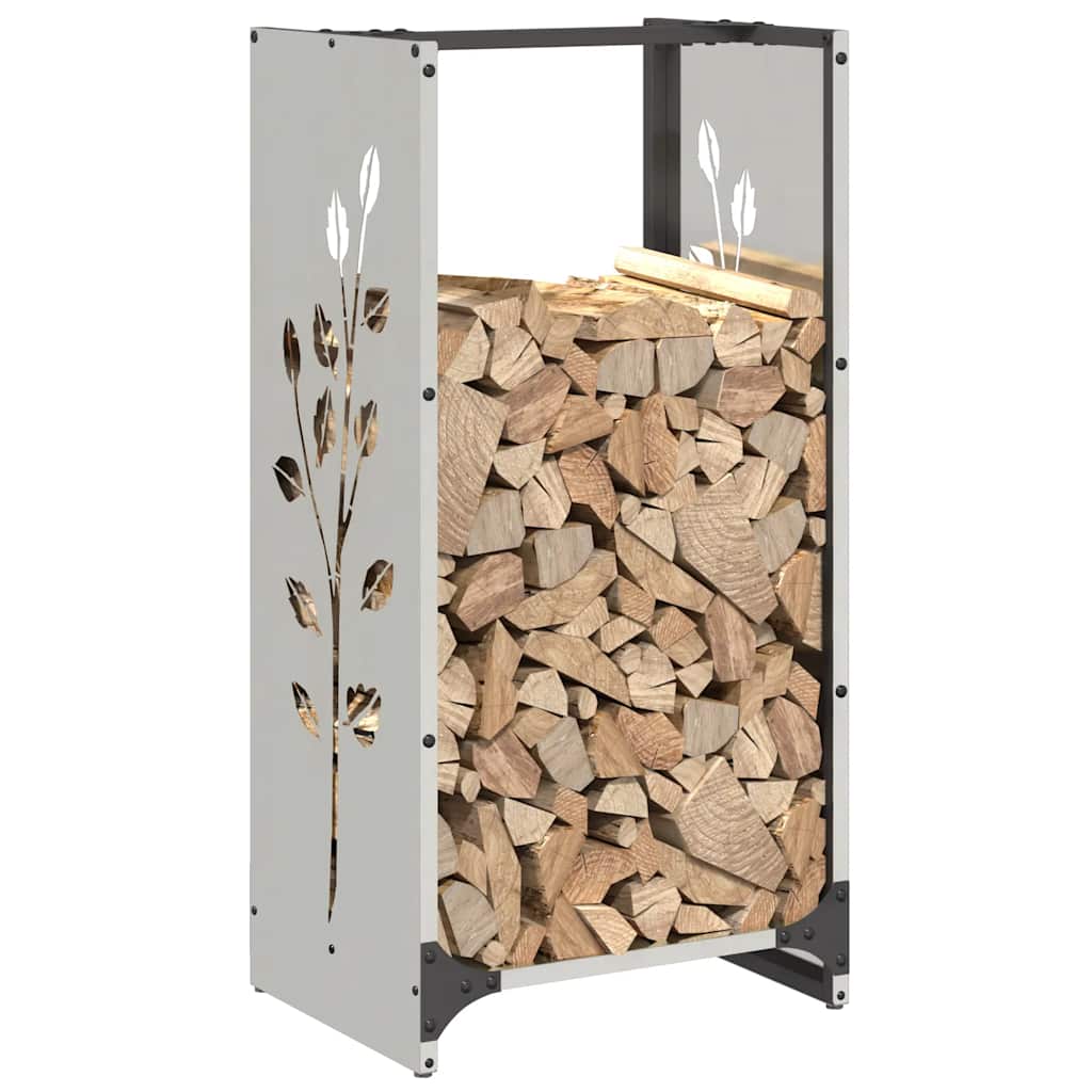 Firewood Rack 40x30x80 cm Stainless Steel