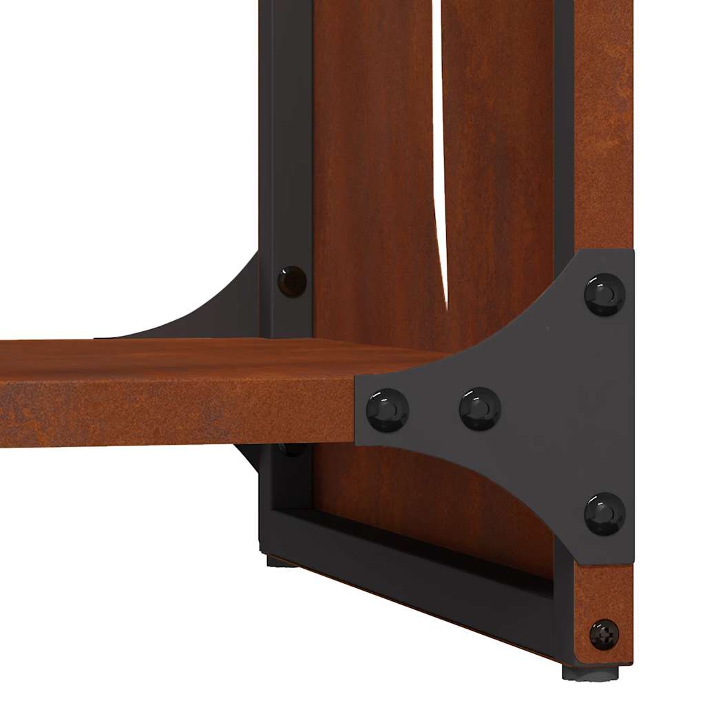 Firewood Rack 40x30x80 cm Weathering Steel