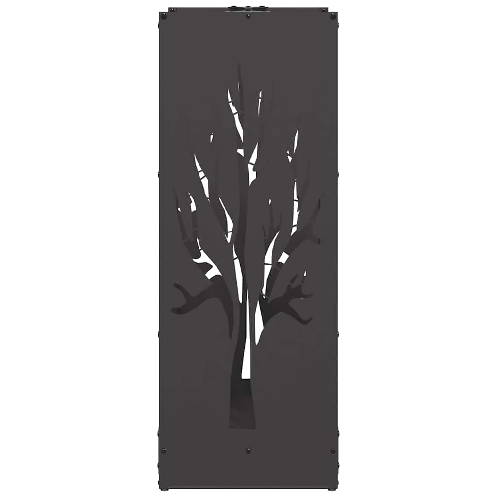 Firewood Rack Black 40x30x80 cm Cold-rolled steel