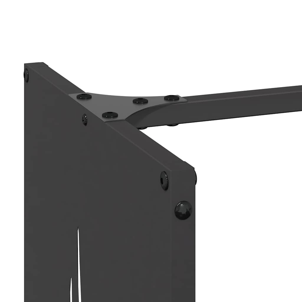 Firewood Rack Black 40x30x80 cm Cold-rolled steel