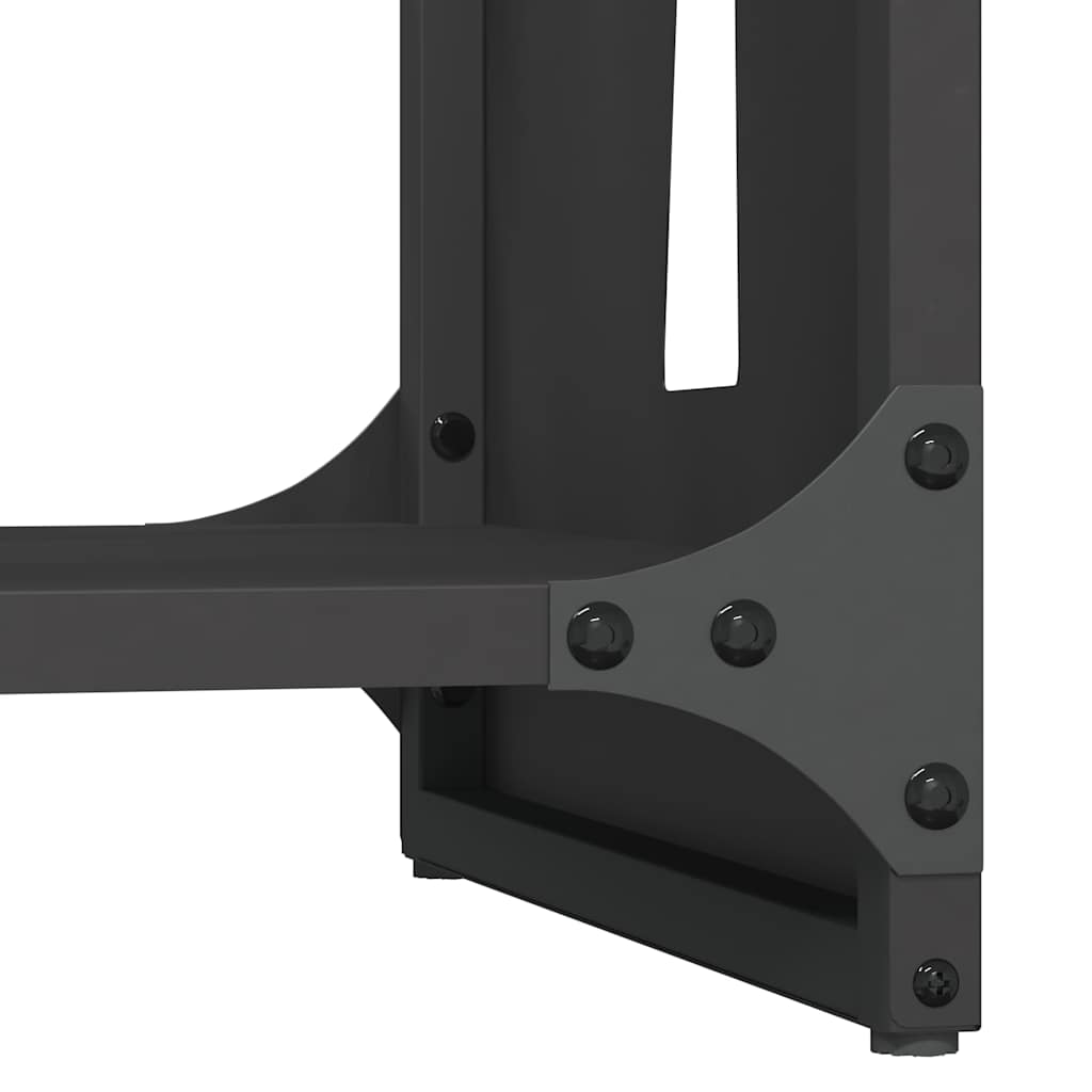 Firewood Rack Black 40x30x80 cm Cold-rolled steel