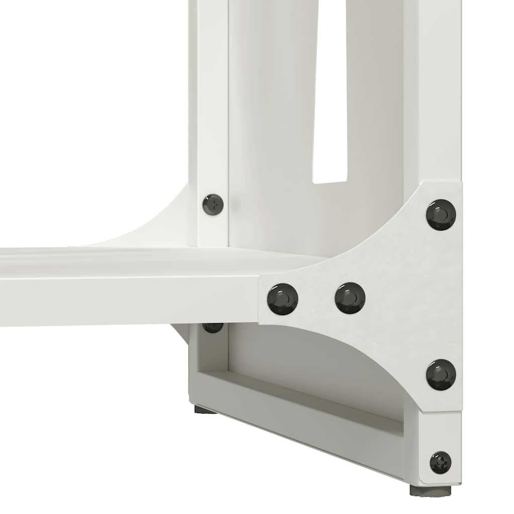 Firewood Rack White 40x30x80 cm Cold-rolled steel