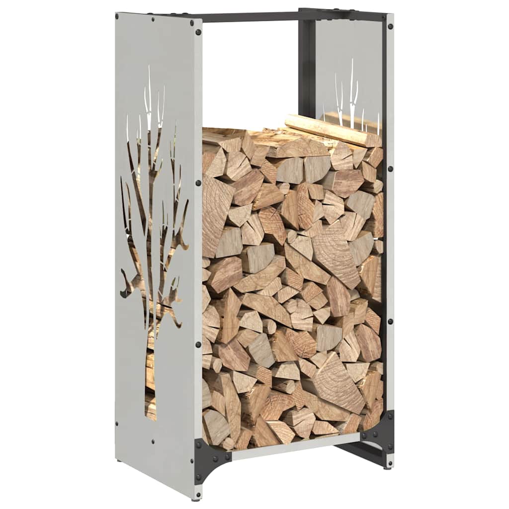 Firewood Rack 40x30x80 cm Stainless Steel