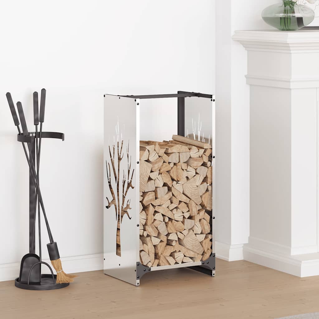 Firewood Rack 40x30x80 cm Stainless Steel