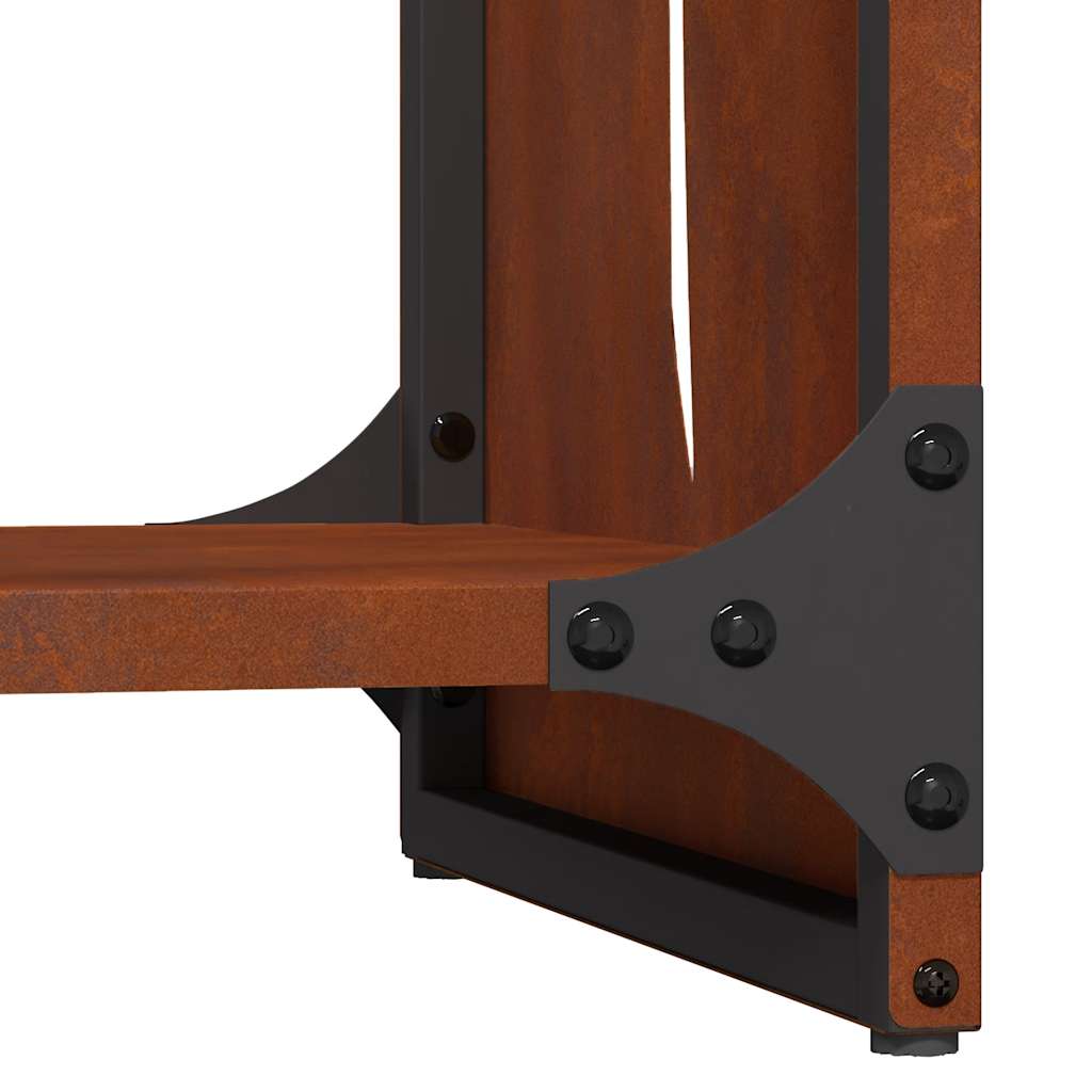 Firewood Rack 40x30x80 cm Weathering Steel