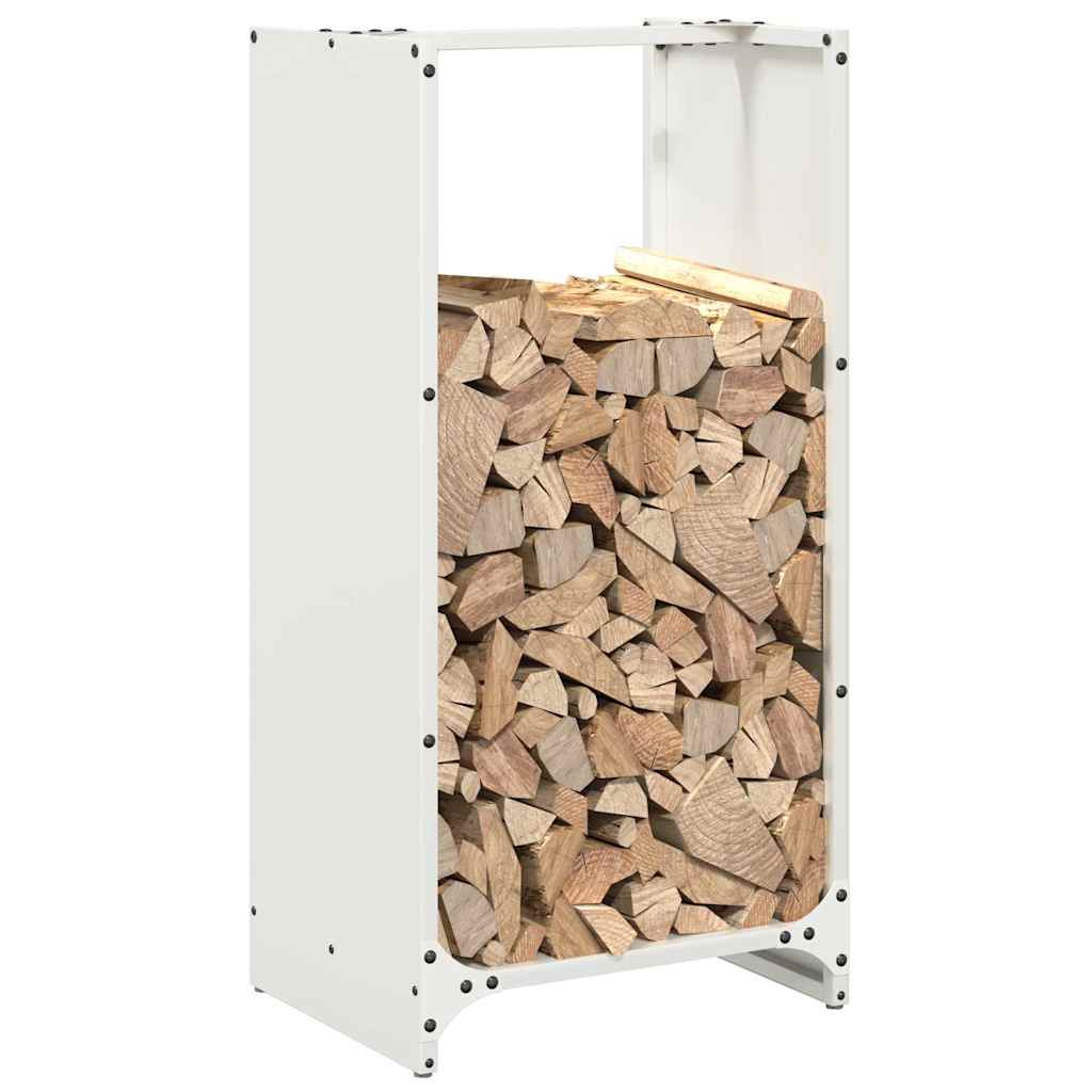 Firewood Rack White 40x30x80 cm Cold-rolled steel