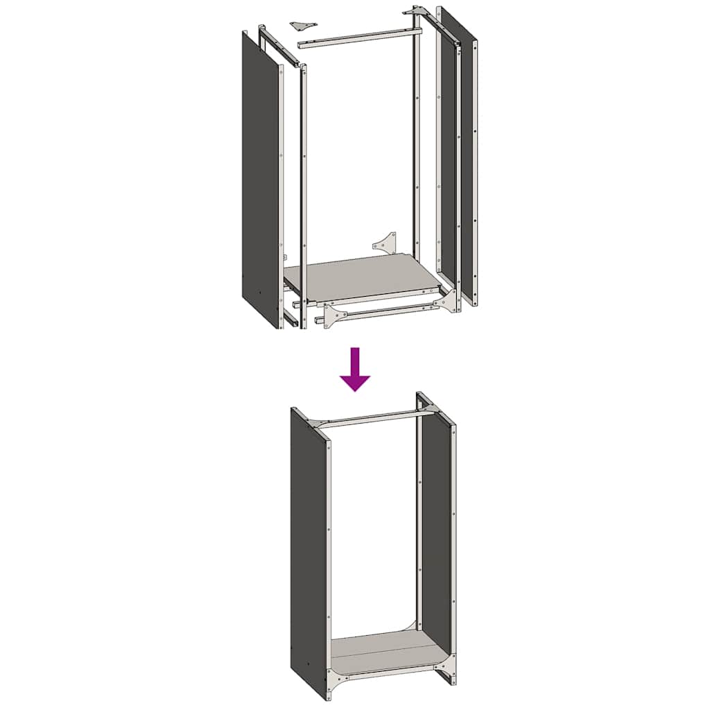 Firewood Rack Anthracite 40x30x80 cm Cold-rolled steel
