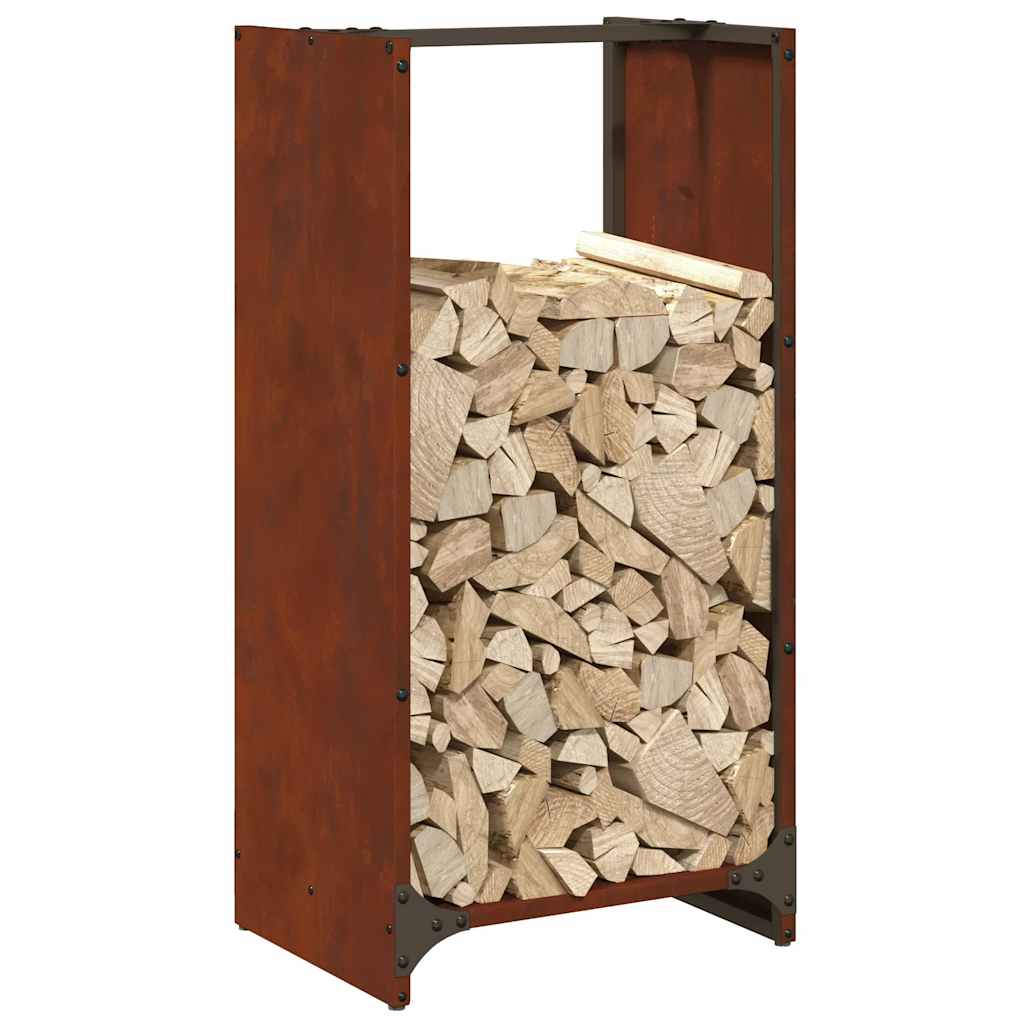 Firewood Rack 40x30x80 cm Weathering Steel