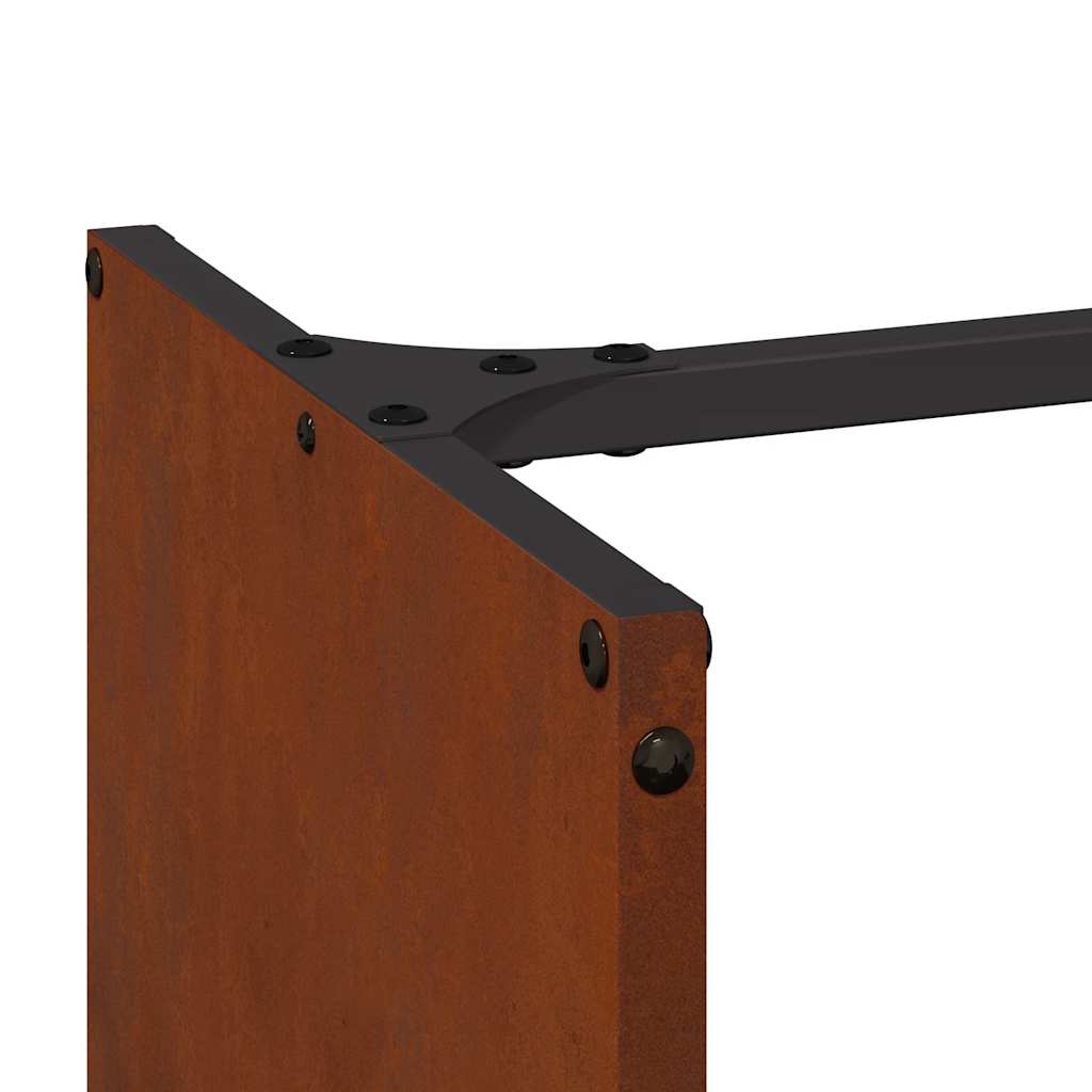 Firewood Rack 40x30x80 cm Weathering Steel