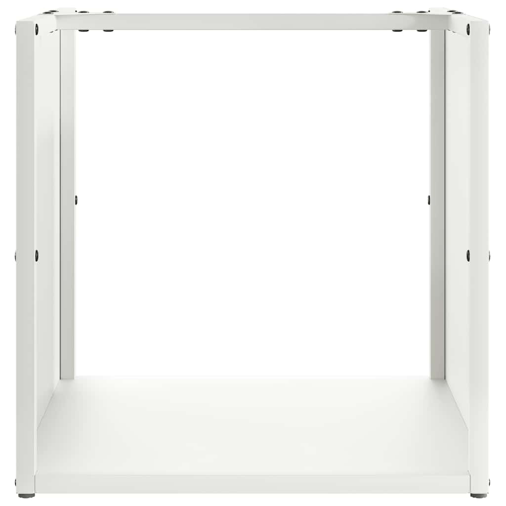 Firewood Rack White 40x40x40 cm Cold-rolled steel