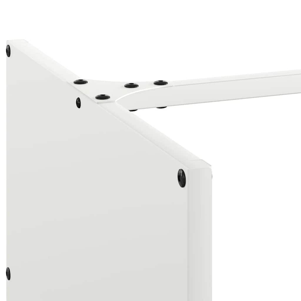 Firewood Rack White 40x40x40 cm Cold-rolled steel