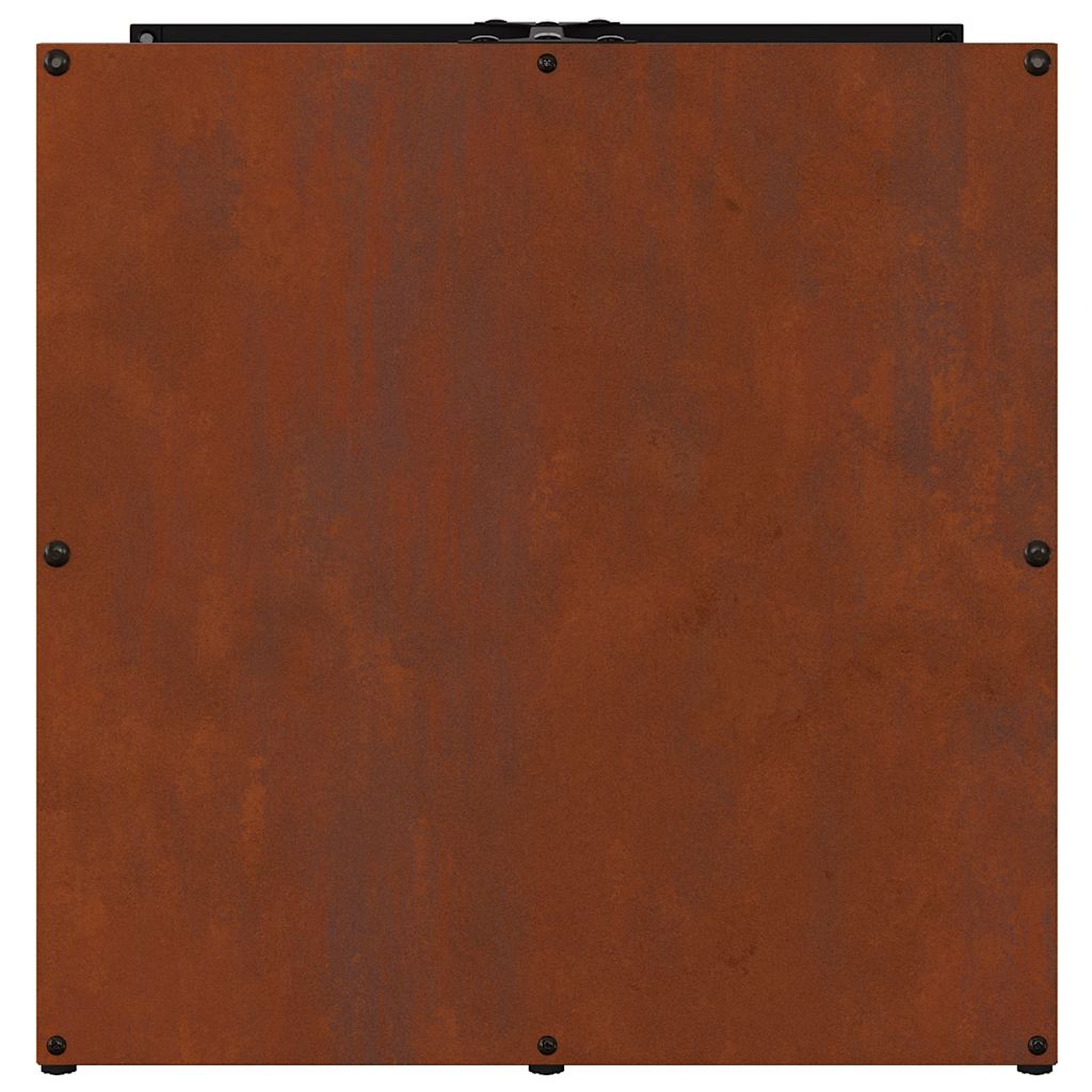 Firewood Rack 40x40x40 cm Weathering Steel