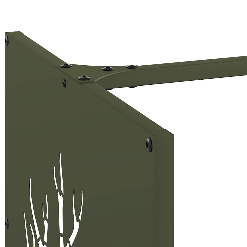 Firewood Rack Olive Green 40x40x40 cm Cold-rolled steel