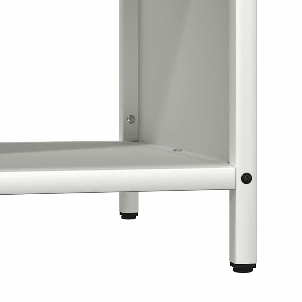 Firewood Rack with Wooden Top White 100.5x35.5x40 cm