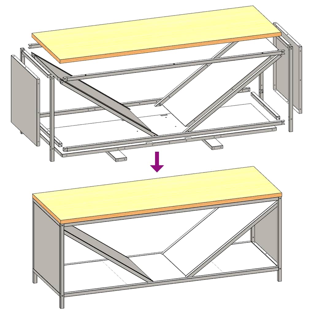 Firewood Rack with Wooden Top White 100.5x35.5x40 cm