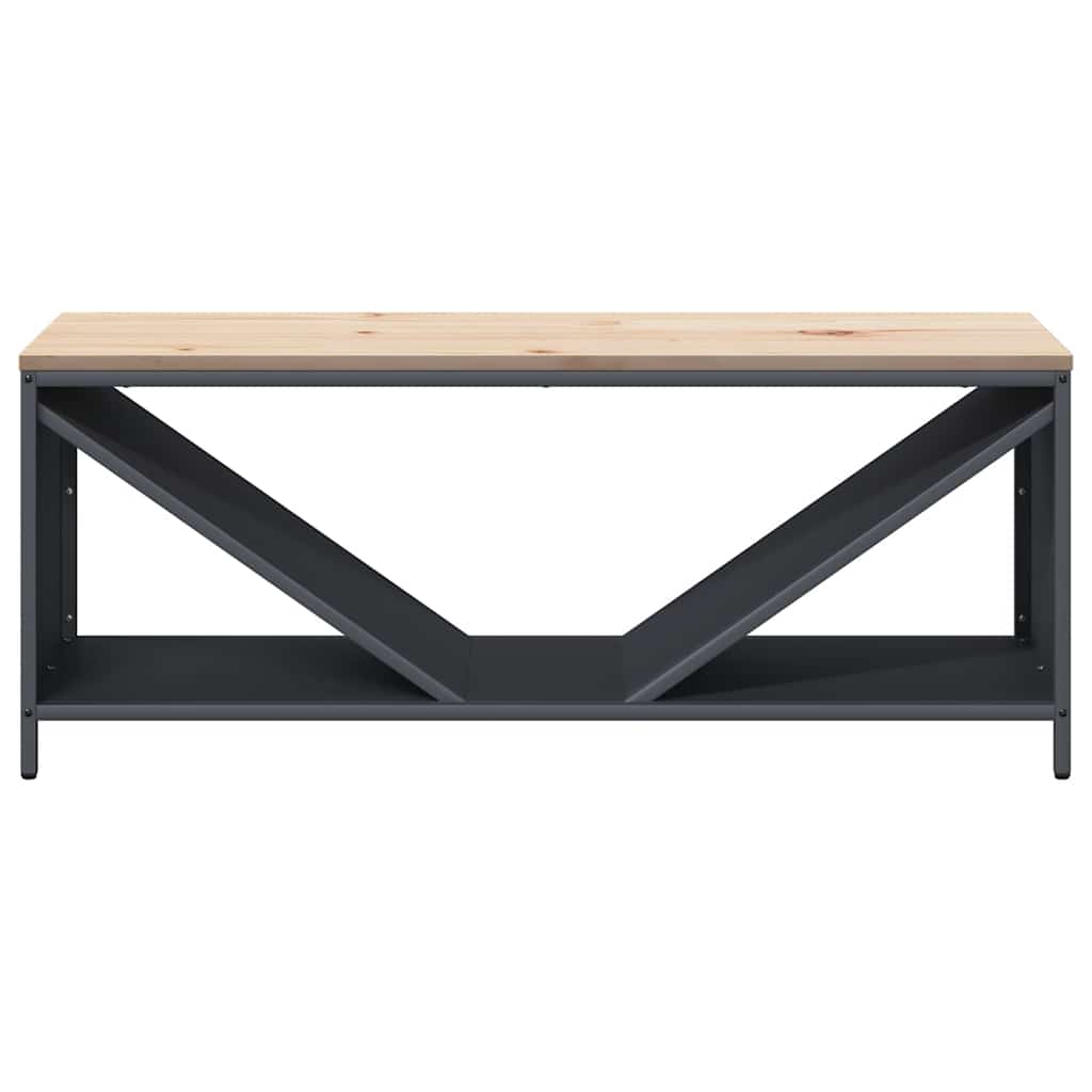 Firewood Rack with Wooden Top Anthracite 100.5x35.5x40 cm