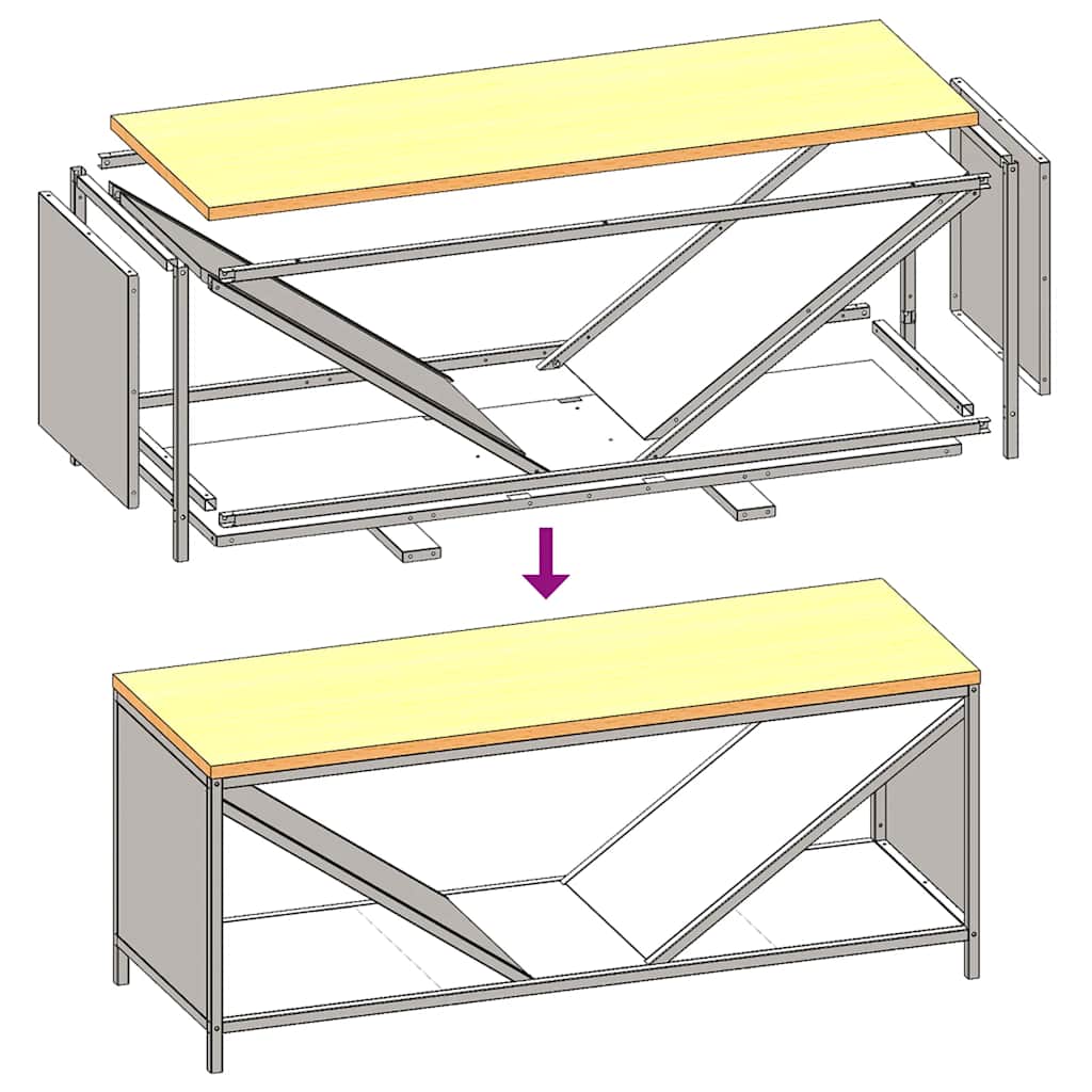 Firewood Rack with Wooden Top Anthracite 100.5x35.5x40 cm