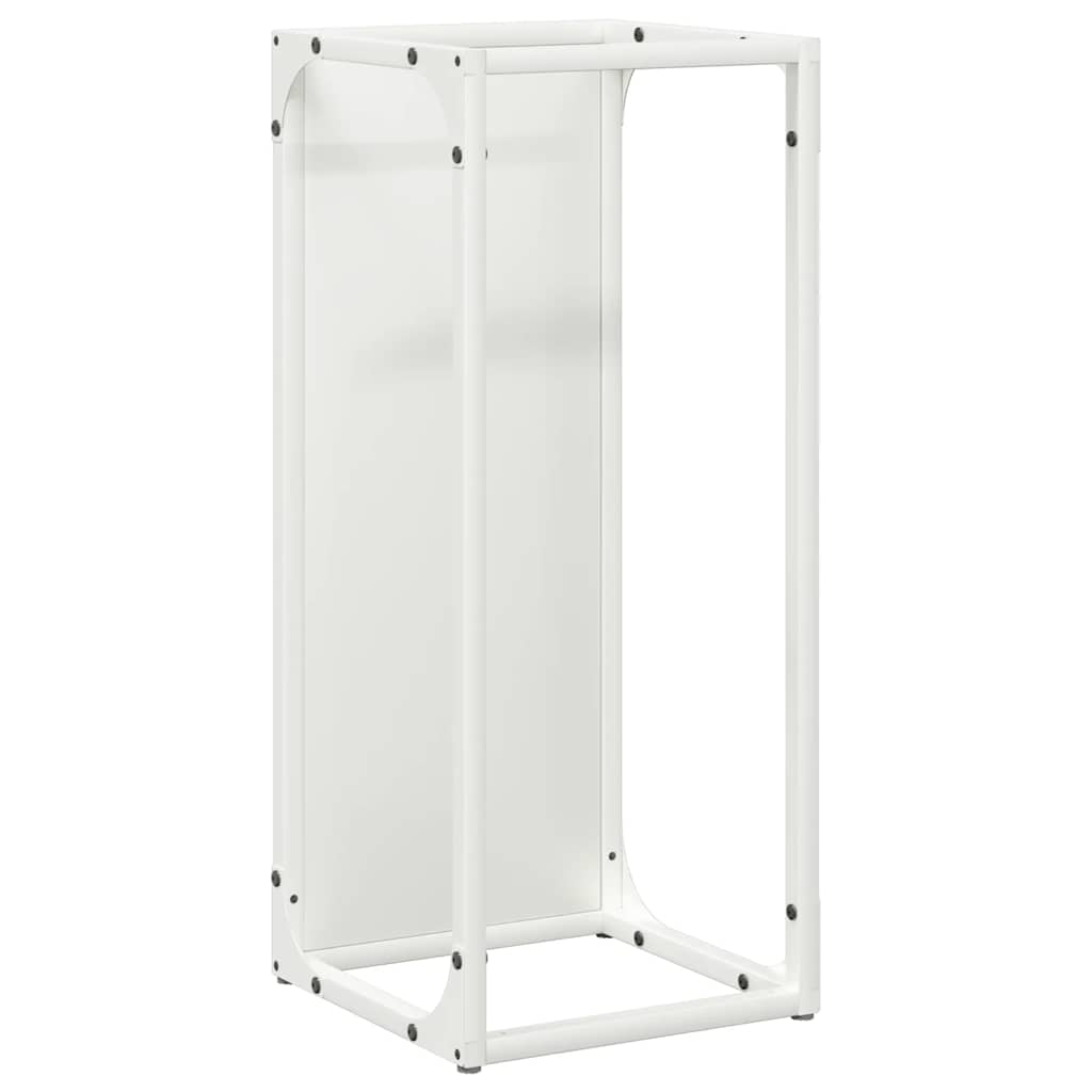 Firewood Rack White 25x25x60 cm Cold-rolled steel