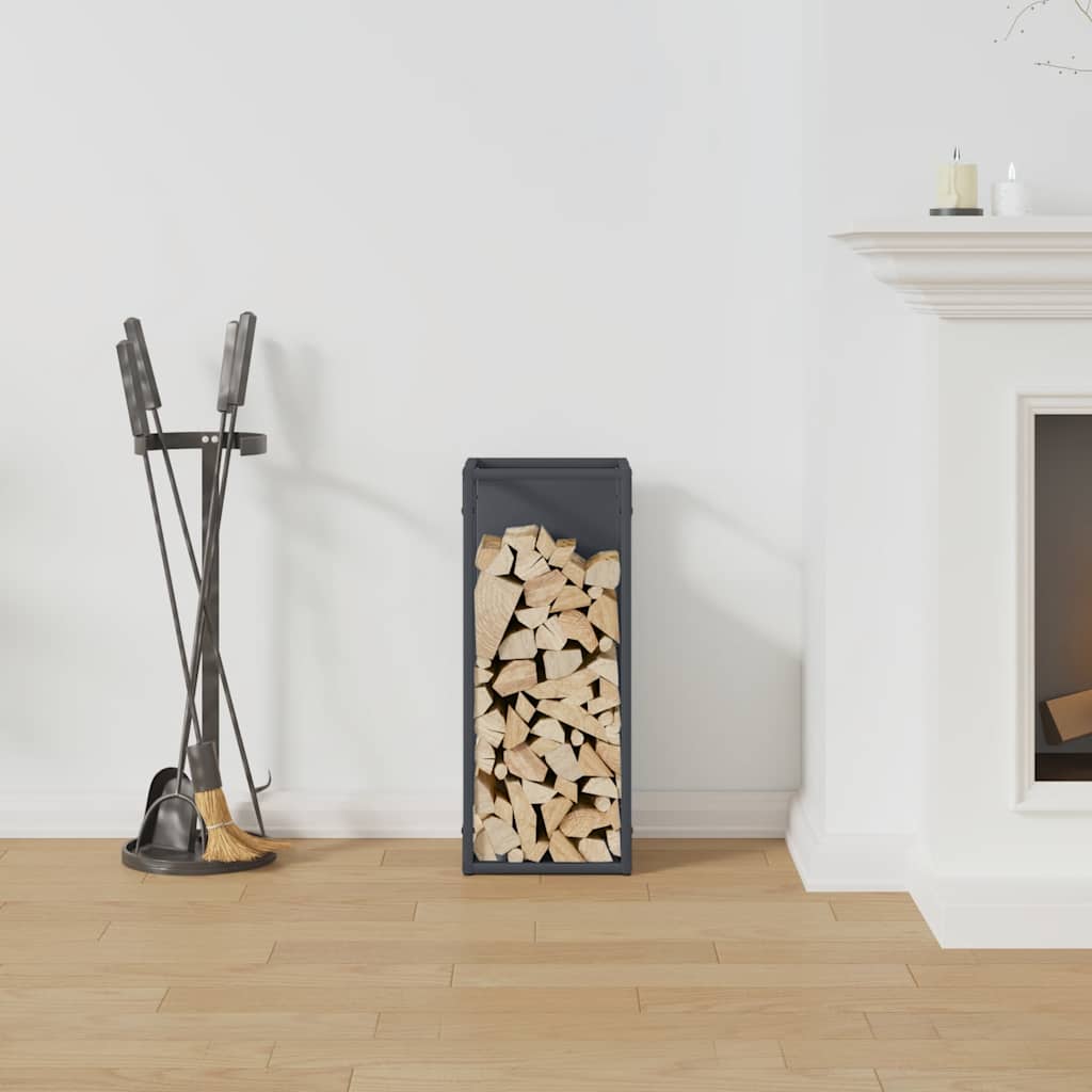 Firewood Rack Anthracite 25x25x60 cm Cold-rolled steel