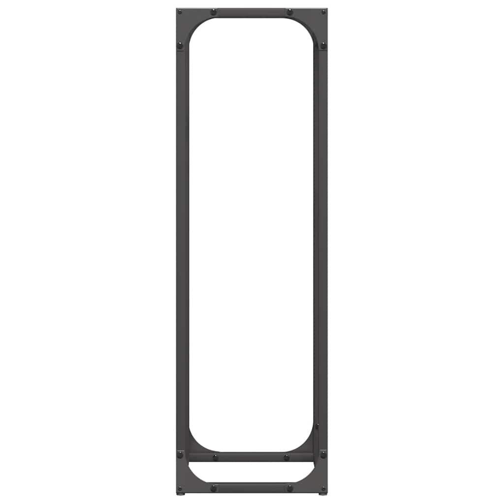 Firewood Rack Black 25x25x80 cm Cold-rolled steel