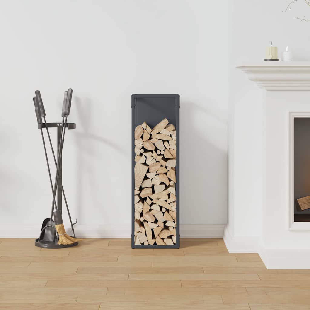 Firewood Rack Anthracite 25x25x80 cm Cold-rolled steel